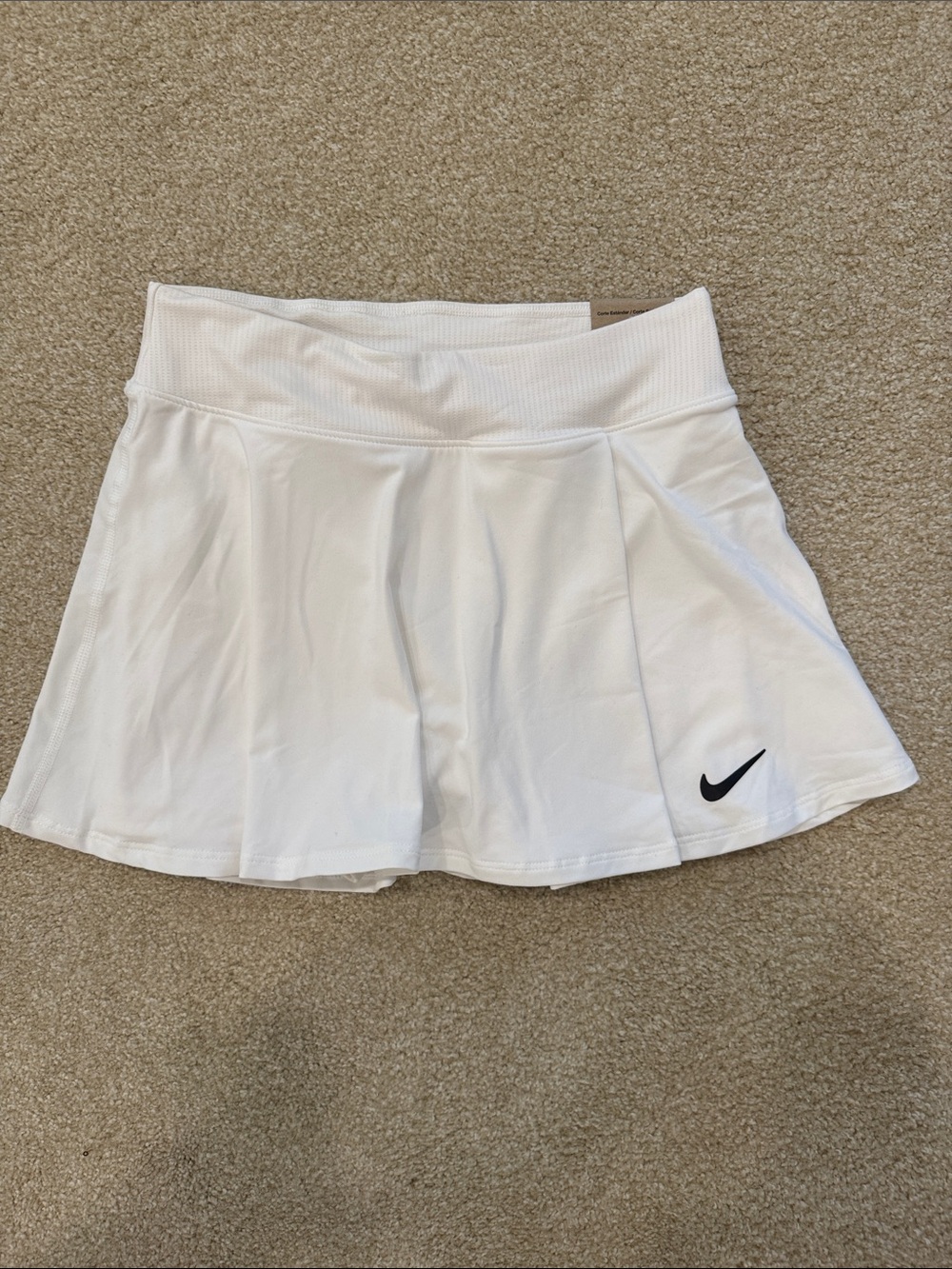 Nike White Tennis Skort with Black Swoosh NWT